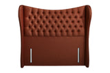 Lenny Upholstered Curved Winged Floor Standing Headboard