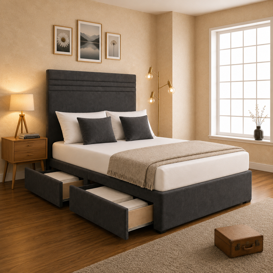 Aigburth Divan Bed Frame With Horizontal Lines