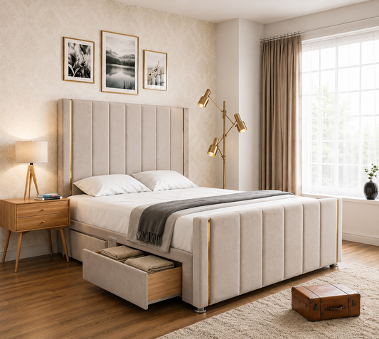 Emma Paneled Divan Bed With Footboard