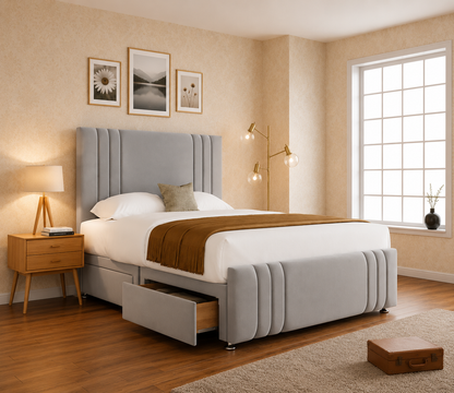 Meera Linestyle Divan Bed with Footboard