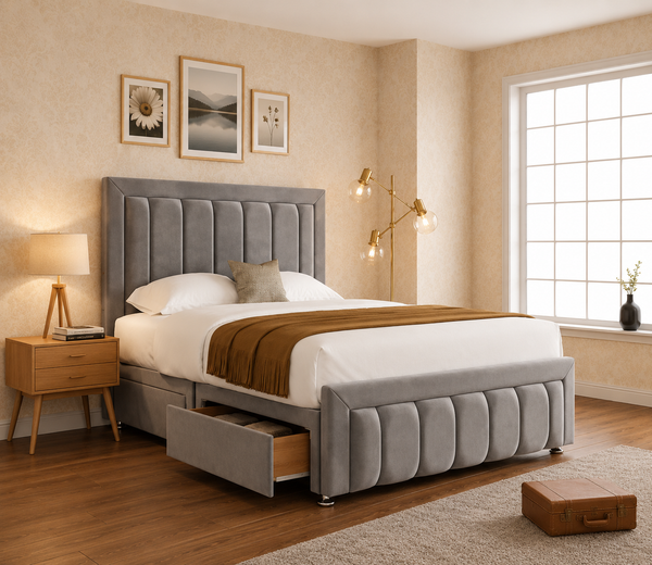 Beverli Linestyle Divan Bed With Footboard