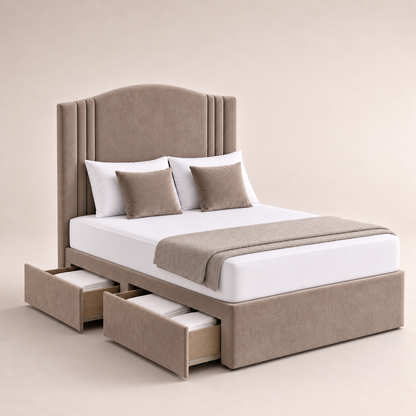 Moro Lined Upholstered Divan Bed