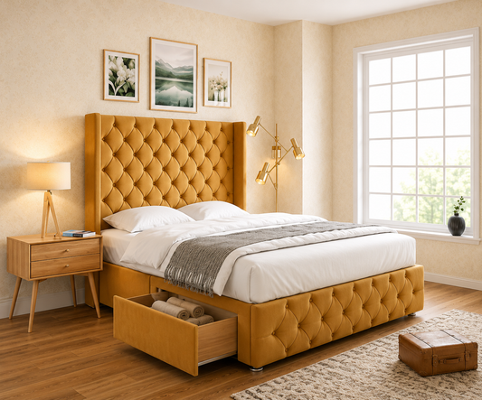 Kelly Chesterfield Winged Divan Bed
