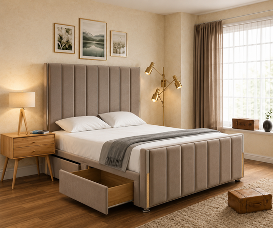 Amelia Paneled Divan Bed With Footboard