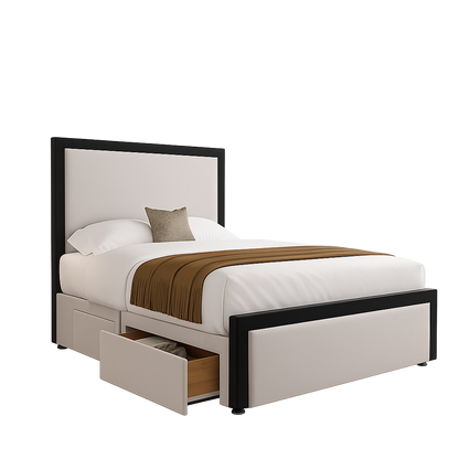 Tia Divan Bed With Black Border
