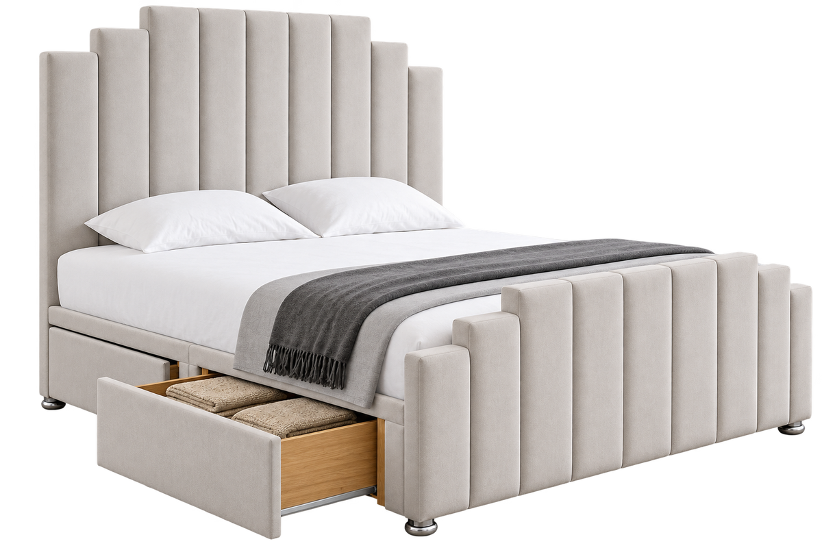 Evri Divan Bed With Steps Panel Headboard