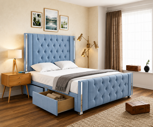Medora Chesterfield Art Deco Divan Bed