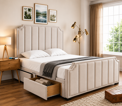 Hampton Steps Panel Divan Bed