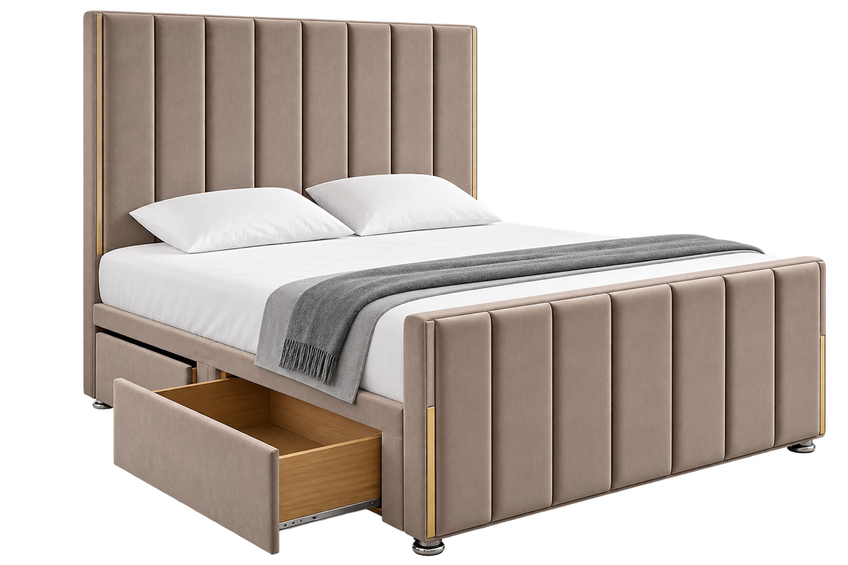 Amelia Paneled Divan Bed With Footboard