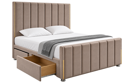 Amelia Paneled Divan Bed With Footboard
