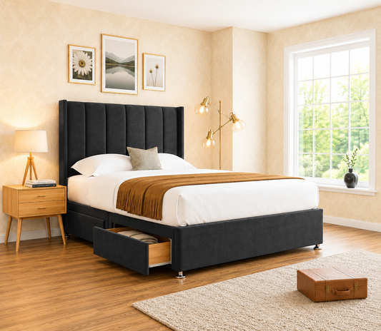 Liverpool Panel Winged Divan Bed