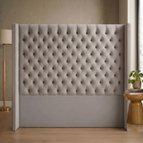 Bruges Chesterfield Upholstered Winged Floor Standing Headboard