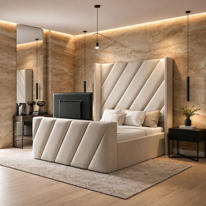 Darson Winged TV Bed Frame
