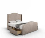 Keri Winged Divan Bed With Curved Headboard and Footboard