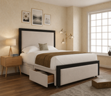 Tia Divan Bed With Black Border