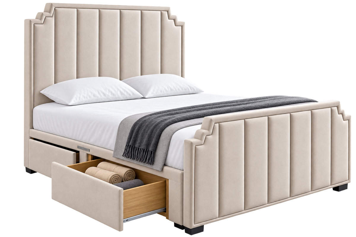 Hampton Steps Panel Divan Bed