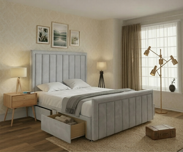 Astore Divan Bed in Bumper Bar Design With Matching Footboard