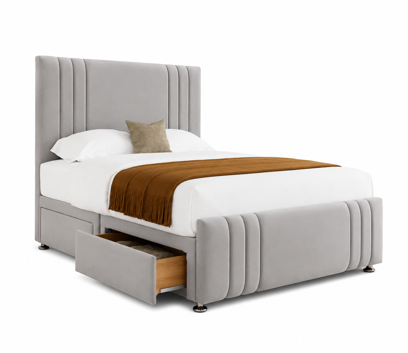 Meera Linestyle Divan Bed with Footboard