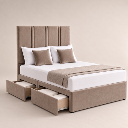 Fena Lined Upholstered Divan Bed