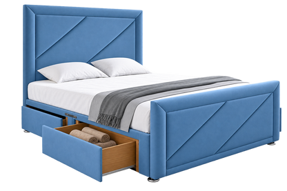 Leo Plain Divan Bed With Footboard