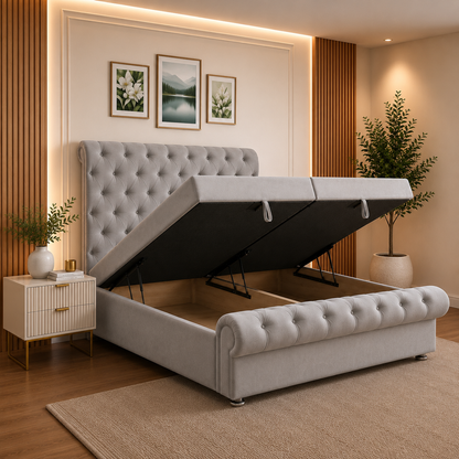 Marlow Sleigh Divan Ottoman Bed