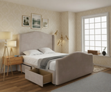 Keri Winged Divan Bed With Curved Headboard and Footboard