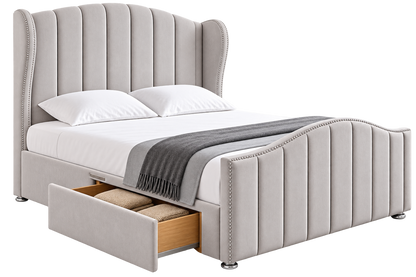 Melbourne Panel Curved Winged Divan Bed With Footboard