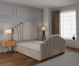 Kingston Divan Ottoman Bed With Art Deco Headboard & Footboard