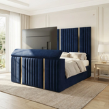 Casper Linestyle TV Bed Frame With Gold Strips