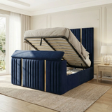 Casper Linestyle TV Bed Frame With Gold Strips