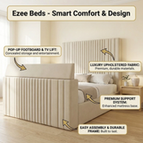 Mia Linestyle Upholstered TV Bed Frame