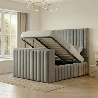 Madrid Linestyle Padded TV Bed Frame