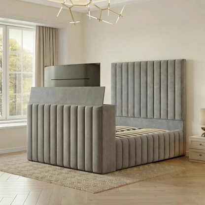 Madrid Linestyle Padded TV Bed Frame