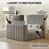 Madrid Linestyle Padded TV Bed Frame