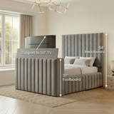 Madrid Linestyle Padded TV Bed Frame