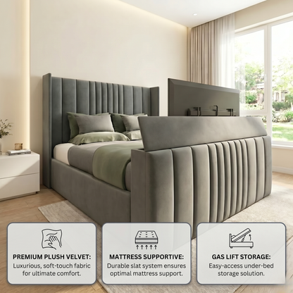 Manhattan Winged TV Bed Frame
