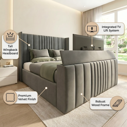 Manhattan Winged TV Bed Frame