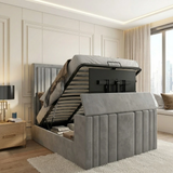 York Upholstered TV Bed Frame
