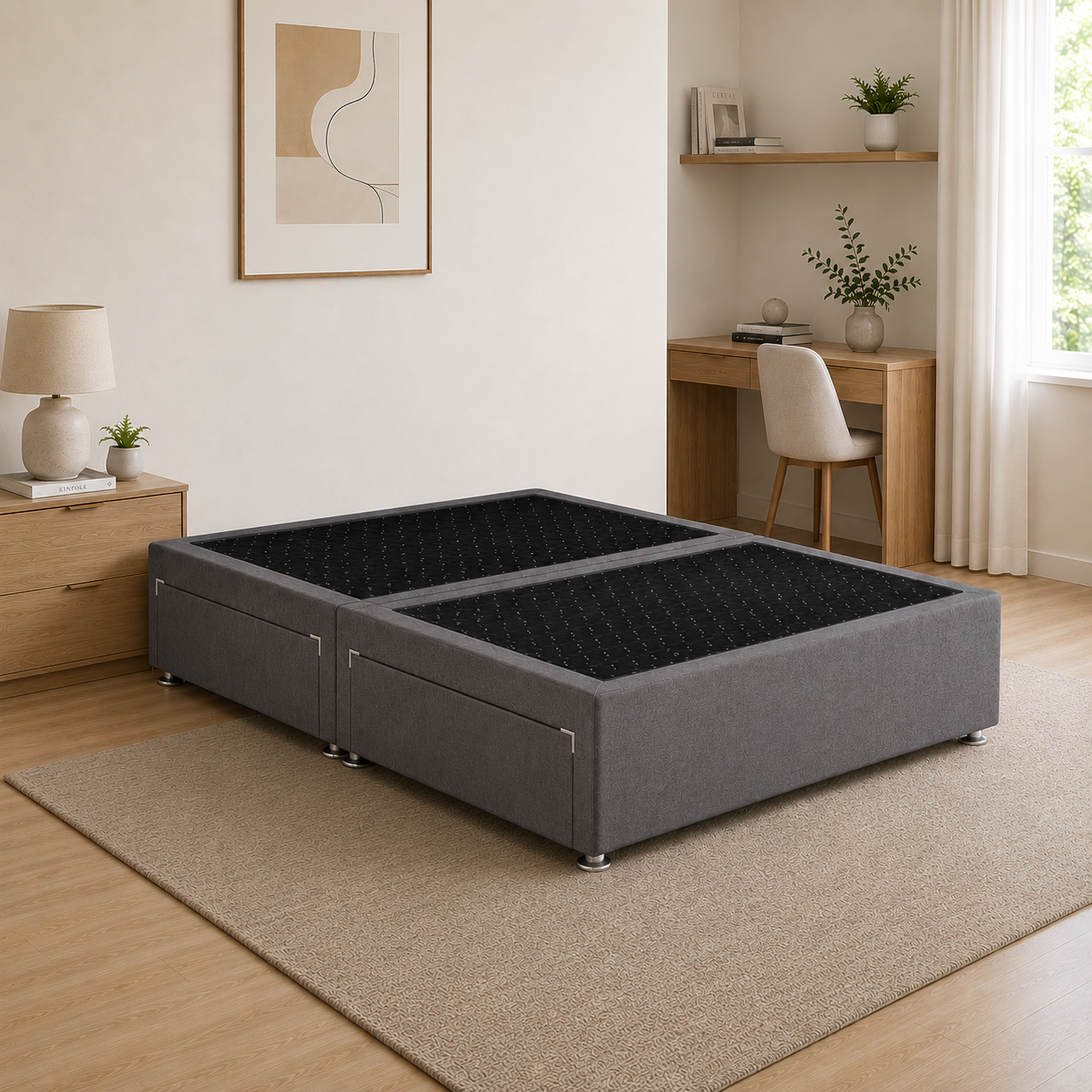 Ghost Reinforced Divan Platform Base with Drawers