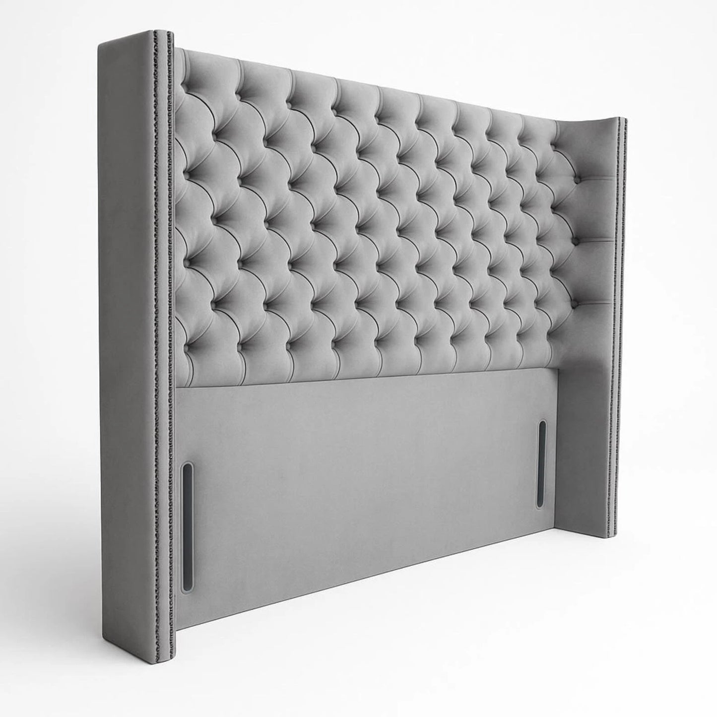 Bruges Chesterfield Upholstered Winged Floor Standing Headboard