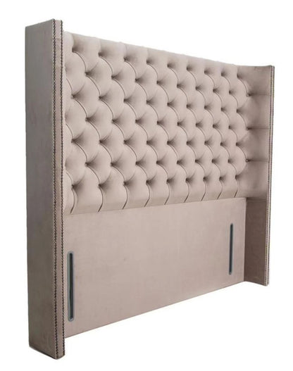 Bruges Chesterfield Upholstered Winged Floor Standing Headboard