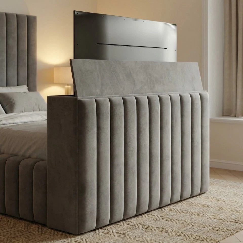 Madrid Linestyle Padded TV Bed Frame