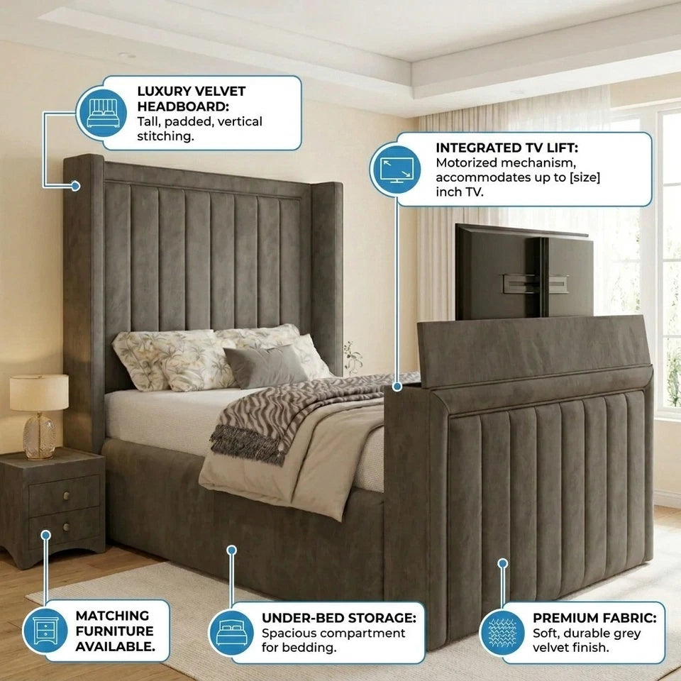 Milano Winged TV Bed Frame