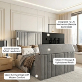 York Upholstered TV Bed Frame
