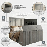 York Upholstered TV Bed Frame