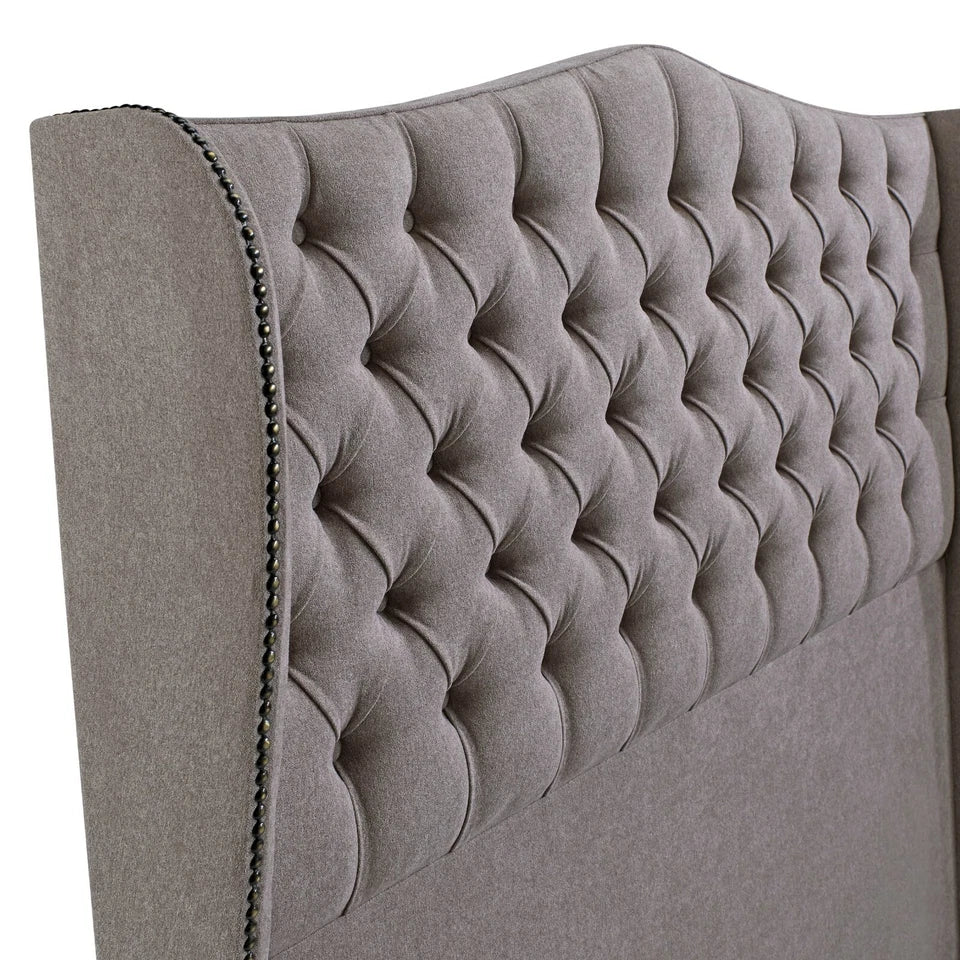 Jagger Curved Winged Luxury Chesterfield Upholstered Headboard