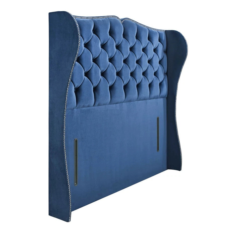 Bowie Winged Chesterfield Upholstered Stylish Floor Standing Headboard