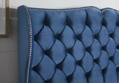 Bowie Winged Chesterfield Upholstered Stylish Floor Standing Headboard