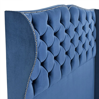 Bowie Winged Chesterfield Upholstered Stylish Floor Standing Headboard