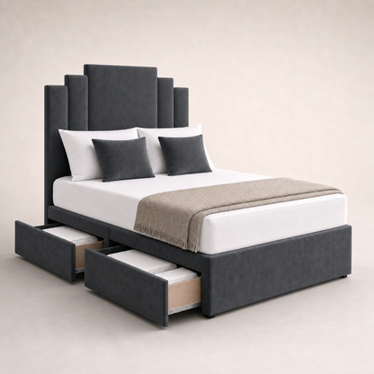 Malibu Steps Panel Upholstered Divan Bed